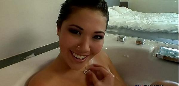  Natalie Stevens alone in the bath all soapy and hot